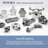 Usinage CNC 5 axes de haute précision en aluminium et acier inoxydable Newsky OEM pour pièces d'équipements mécaniques