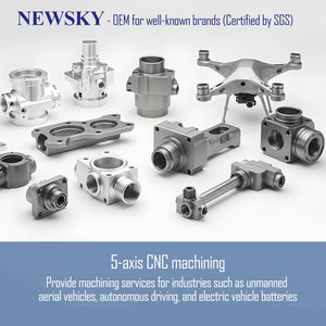 Mecanizado <span class=keywords><strong>CNC</strong></span> de 5 Ejes de Alta Precisión en Aluminio y Acero Inoxidable Newsky OEM para Piezas de Equipos Mecánicos - Product Image 2