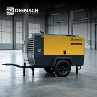 Kompresor Udara Sekrup Portabel DEEMACH 8Bar 17m³/menit Alternatif Atlas Copco Mesin Diesel 110KW untuk Konstruksi / Sandblasting