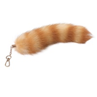 Porte-clés mignon en fourrure en forme de queue de renard-écureuil, pendentif pour sacs, breloque pour clés, porte-clés de couple pour sac à dos et décoration de voiture