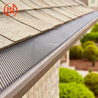 Système de protection de gouttière en maille d'aluminium, fourni par l'usine, couverture de protection contre les feuilles pour gouttière de toit
