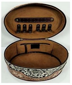 Premium Vintage for Hairon Handled Makeup Organizer Box Secure <b>Zipper</b> Closure Large Decorative Floral Carvings Beauty <b>Accessory</b> - Product Image 3
