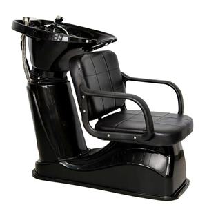 Sillón de Lavado de Cabello Semi-Reclinable para Belleza y Peluquería con Lavabo de Cerámica Ajustable, Pequeño y Sencillo - Product Image 3