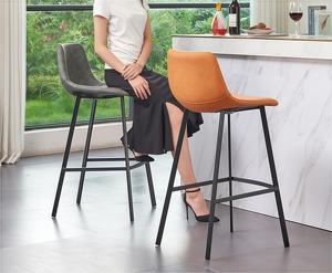 Ghế quầy bar hiện đại sang trọng, phong cách Bắc Âu, chất liệu nhung da, chân inox, dành cho nhà hàng, quầy bar, bàn ăn sáng. - Product Image 6