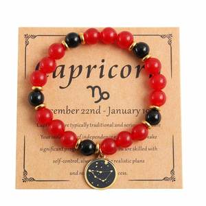 Bracelet en pierre naturelle avec perles de verre colorées, force et courage, fabricant vérifié de qualité supérieure, gravure personnalisée - Product Image 4