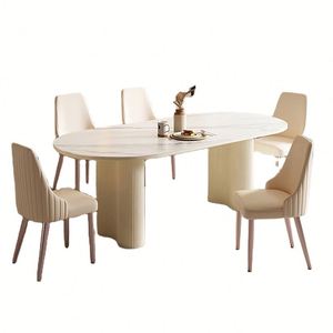 <span class=keywords><strong>Dubai</strong></span> French Cream Wind Rock Plate <span class=keywords><strong>Table</strong></span> Light Luxury Modern Wabi-sabi Family <span class=keywords><strong>Table</strong></span> Small Oval <span class=keywords><strong>Table</strong></span> - Product Image 1