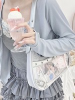 Sac à dos transparent pour la Saint-Valentin 2026, sac Ita transparent avec fenêtre, accessoire romantique pour la Saint-Valentin pour les filles et les femmes