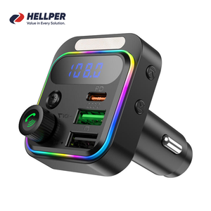Hellper <span class=keywords><strong>voiture</strong></span> Portable pour Bluetooth lecteur de <span class=keywords><strong>musique</strong></span> MP3 charge rapide <span class=keywords><strong>transmetteur</strong></span> FM QC3.0 chargeur de téléphone de <span class=keywords><strong>voiture</strong></span> Port USB PD20W Mobile - Product Image 2