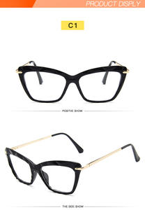 Monture de lunettes optiques vintage pour femmes, accessoire de luxe au design de yeux de chat, cadres de lunettes rétro, en stock, 2020 - Product Image 4