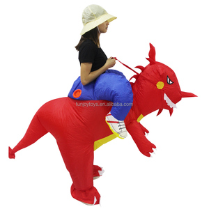 Wholesale Crazy Jurassic Funny Party <strong>Kids</strong> Children <strong>Dinosaur</strong> Riding Walking Inflatable <strong>Costume</strong> - Product Image 4