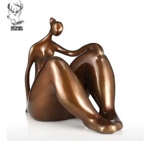 Décoration de jardin d'extérieur, grande statue de femme corpulente en métal, sculpture en bronze, femme corpulente en <span class=keywords><strong>yoga</strong></span> à vendre - Product Image 2