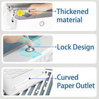 Accueil Salle de bains Toilette Cuisine Serviettes à main Mouchoir mural V N Multifold Hygienic Solid Abs Hand Distributeur de serviettes en papier hygiénique