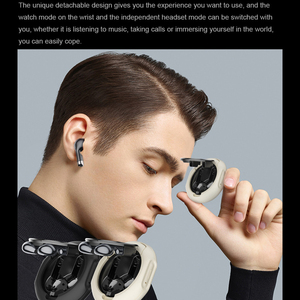 Reloj inteligente 2 en 1 con correa de silicona TFT BT, auricular para deportes al aire libre, frecuencia cardíaca, Monitor de salud, <span class=keywords><strong>asistente</strong></span> de voz musical, 2 en 1 - Product Image 4