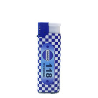 Logo en plastique coupe-vent électrique rechargeable bouffée briquet à gaz personnalisé