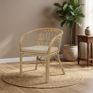 Fauteuil confortable de qualité supérieure Dolvio, table basse, design moderne artisanal durable en rotin, meubles de salon - Product Image 3