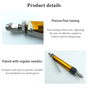 Valvola Manuale per Erogazione Colla ad Alto Flusso DJF-47, Applicatore Adesivo Compatto Portatile per Erogazioni di Grande Volume - Product Image 3