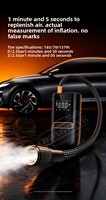 2026 New Wireless Digital 19mm 150psi Tire Inflator with Tire Pressure Monitor 4000mAh ABS Electric Air Compressor Pump Portable