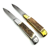 Couteau de survie de camping en acier 5Cr13Mov de haute qualité forgé avec précision, couteau pliant Mafia AKC avec manche en bois de cerf.