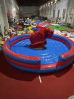 Taureau mécanique gonflable commercial avec matelas de sécurité pour location de fête foraine, événement de parc d'attractions