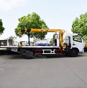 डोंगफेंग लाइट ड्यूटी टो ट्रक मलबे के ट्रक 360 डिग्री क्रेन घुड़सवार फ्लैटबेले मलबे वाला - Product Image 4