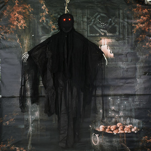DAMAI Halloween Props Horror Sounding Hanging Ghost Bar Haunted House Escape Room Decoration Hanging Ghost - Product Image 1