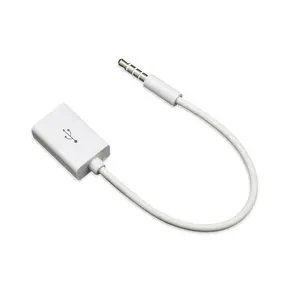 3.5mm Jack USB 2.0 dönüştürücü Aux kablo ses kablosu araba için MP3 hoparlör U Disk USB Flash sürücü aksesuarları 3.5mm