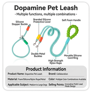 Laisse pour chien en corde de nylon à dégagement rapide, laisse d'entraînement anti-nœuds et antidérapante, sangle de harnais pour animaux de compagnie - Product Image 6