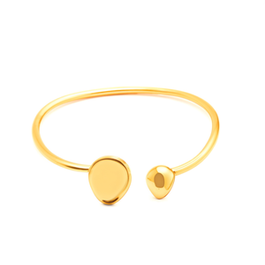 Brazalete de Moda en Acero Inoxidable 316L con Baño de Oro PVD, Joyería Sostenible y Resistente - Product Image 2