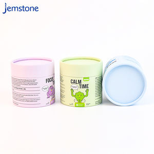 กล่องกระดาษคราฟท์ทรงกระบอกสำหรับบรรจุภัณฑ์อาหารเสริมกาแฟ พิมพ์โลโก้ได้ตามต้องการ บรรจุภัณฑ์แบบหลอดกระดาษเกรดอาหาร สำหรับเก็บชาแบบใบ - Product Image 5