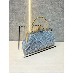 Kalp Şeklinde El Çantası Rhinestone Akşam Çantaları Bayanlar İçin Altın Kristal El Çantası - Product Image 2