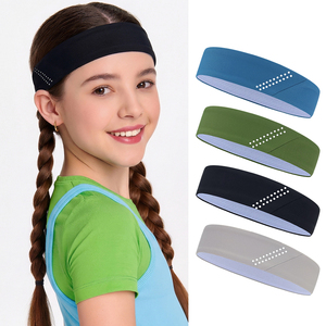 Bandeaux de <span class=keywords><strong>sport</strong></span> élastiques en polyester pour garçons, bandeaux absorbants pour enfants, bandeaux pour <span class=keywords><strong>cheveux</strong></span> pour la course à pied, logo personnalisé - Product Image 1