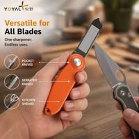 Affûteur de couteaux portable Yoyal TY2203 - Affûteur pliable professionnel pour le camping, la chasse et l'usage tactique