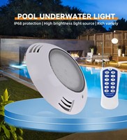 Lámpara LED RGB para Piscina IP68 ABS 12V 9W 12W 18W 24W 36W con Control Remoto Inalámbrico RF, CRI 85 1800LM para Piscinas de Aguas Termales/SPA/Fuentes