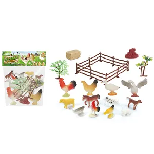 12pcs 어린이 농장 놀이 작은 장난감 플라스틱 동물 대량