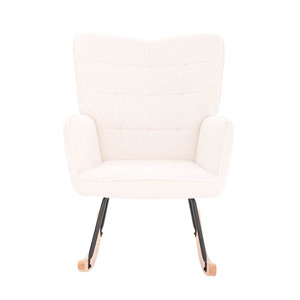 Sillas mecedoras con acento de terciopelo, Wingback sillón reclinable, muebles para sala de estar - Product Image 4