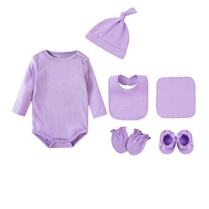 <span class=keywords><strong>Ropa</strong></span> de algodón para bebés, mameluco triangular de manga larga para niñas, <span class=keywords><strong>ropa</strong></span> para niñas de 0 a 3 meses, conjunto de manoplas <span class=keywords><strong>y</strong></span> bufandas para niñas - Product Image 6