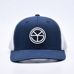 High Quality Brand Styles 3d Embroidered 112 Trucker Cap Custom 6 Panel Blue <b>White</b> Richardson Mesh Trucker Hats - Product Image 2