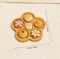 Assiette ronde en bois de bambou pour steak, fruits, dessert et dim sum - Écologique et durable