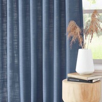 Rideaux occultants sur mesure en polyester/lin de style européen de luxe, écologiques, pour la maison, le salon, les fenêtres