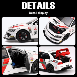 Voitures miniatures moulées sous pression 1:32 revêtement classique EVO 9TH avec portes de retrait son et lumière ouvertes <span class=keywords><strong>super</strong></span> voiture décorer jouets modèles d'ornement - Product Image 2