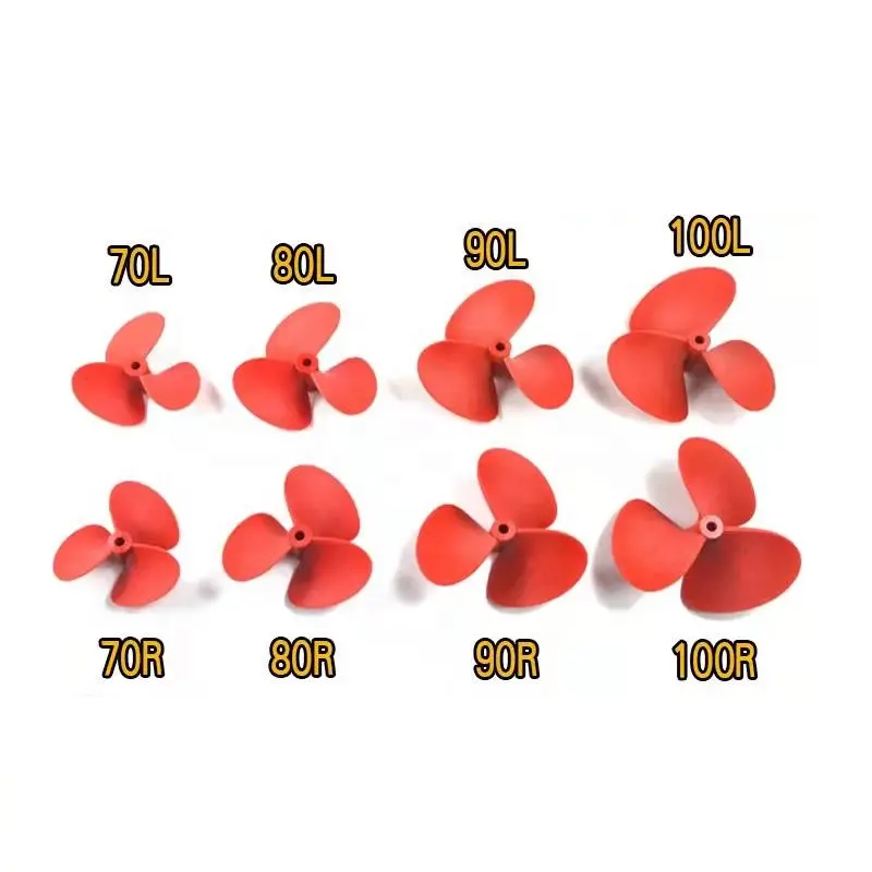 Underwater Robot Drone Full Immersion Paddle Dia 70mm 80mm CW CCW 3-blade Propeller for RC Bait Tug Boats Propulsion Screw Prop