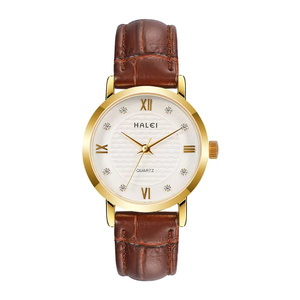 Envío Directo HALEI Nuevo Reloj de Cuarzo Original para Mujer, Reloj Romano Resistente al Agua 3BAR, Esfera con Diamantes, Movimiento Japonés, Venta al por Mayor - Product Image 2