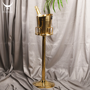 Luxury champagne <strong>Bucket</strong> with <strong>Stand</strong> bar Ktv Hotel Stainless Steel Beverage Beer Cooling <strong>Bucket</strong> Rack Ice <strong>Bucket</strong> Holder Bracket - Product Image 5