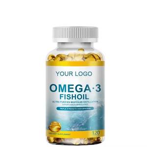 Usine CGMP OEM 120 capsules Triple force 1000 mg Vitamines Oméga 3 Huile de poisson en gélules molles - Product Image 1