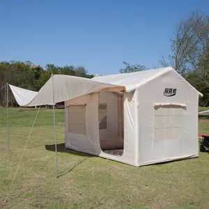 GINLOE Air-Beam-Camping-Zelt für 4 Personen Luftzelt Luftzelt aufblasbar groß