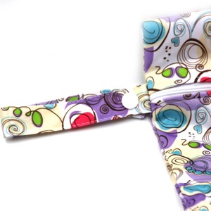 Tas Basah Tahan Air 30*40Cm, Dapat Digunakan Kembali Modis Cetak Kain Popok Basah Kering Satu Saku Pegangan Tas Basah Grosir - Product Image 3