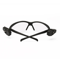 Lunettes de sécurité anti-impact ANSI Z87.1 avec bras réglables et éclairage LED pour un travail sûr et mains libres