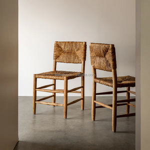 Minyu 2024 moderna sala da pranzo mobili vintage in legno massello sedia da pranzo <span class=keywords><strong>con</strong></span> <span class=keywords><strong>seduta</strong></span> in tessuto in legno di rattan sedia in legno - Product Image 3