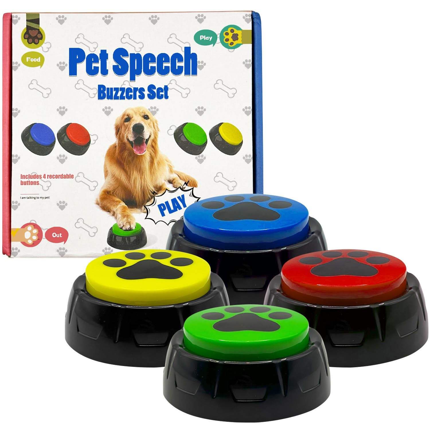 Dog Talking Buttons Piece Set Teach Your Pet to Talk Training
