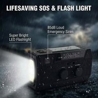 Radio Portabel untuk Berkemah, Mendaki Gunung, Petualangan Liar, Perlengkapan Bertahan Hidup, Power Bank 5000mah, Alarm SOS, Senter Terintegrasi
